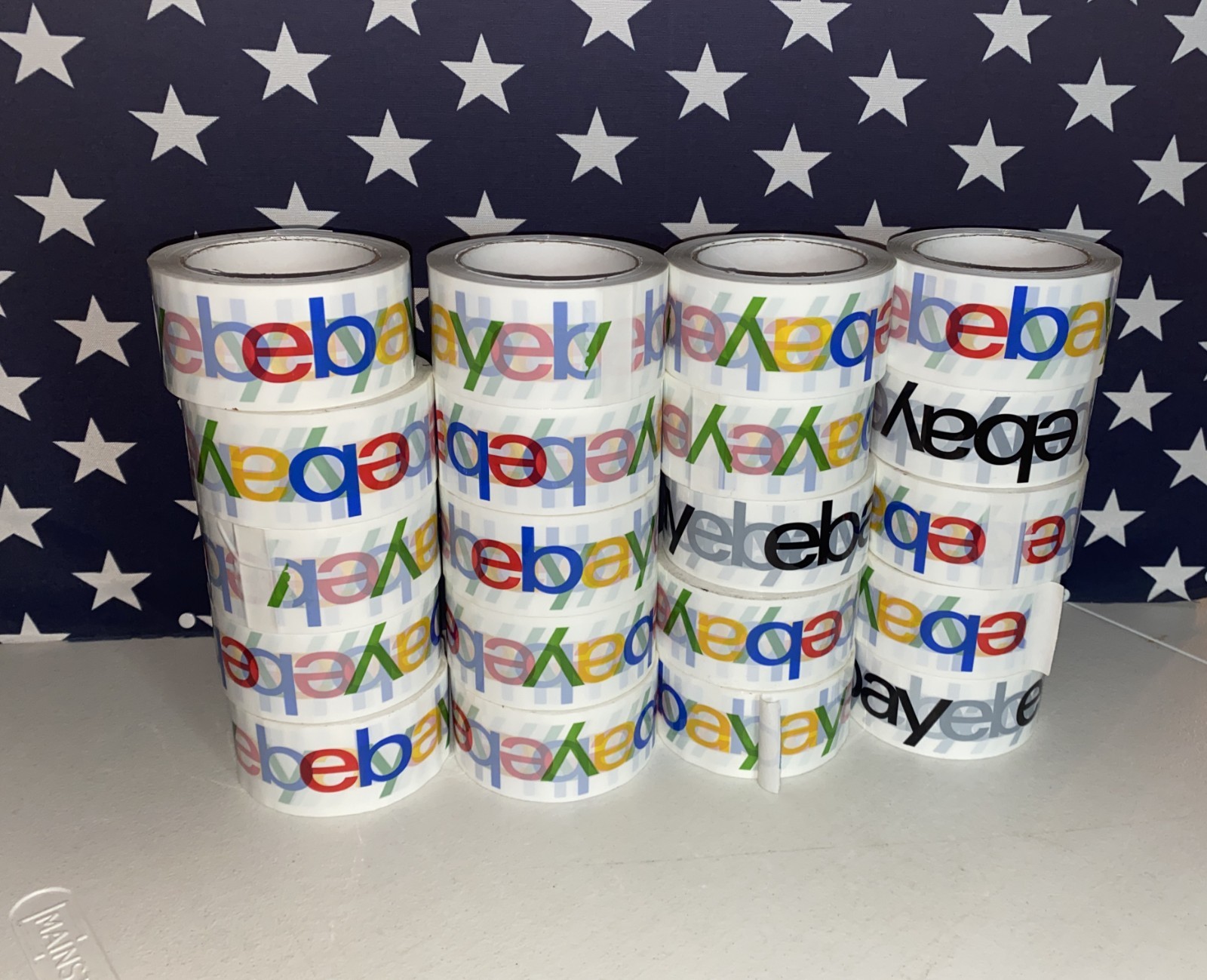2″ x 75 yards Official eBay Branded Packaging Tape 20 ROLLS Multi Colors