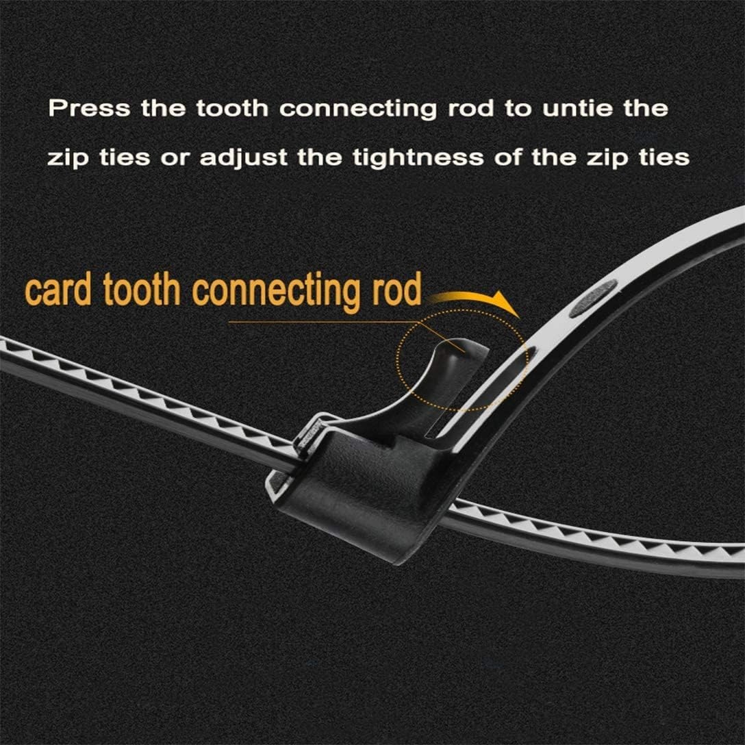 Releasable Reusable Zip Ties 12 Inch Heavy Duty Thick Black Cable Reusable 100