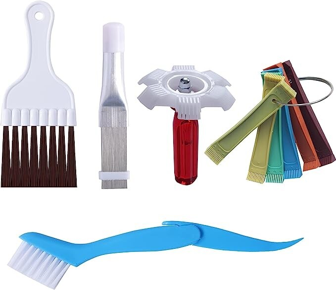 10 Pcs Air Conditioner Fin Comb Cleaner Kit AC Coil Cleaning Brush 5 Different