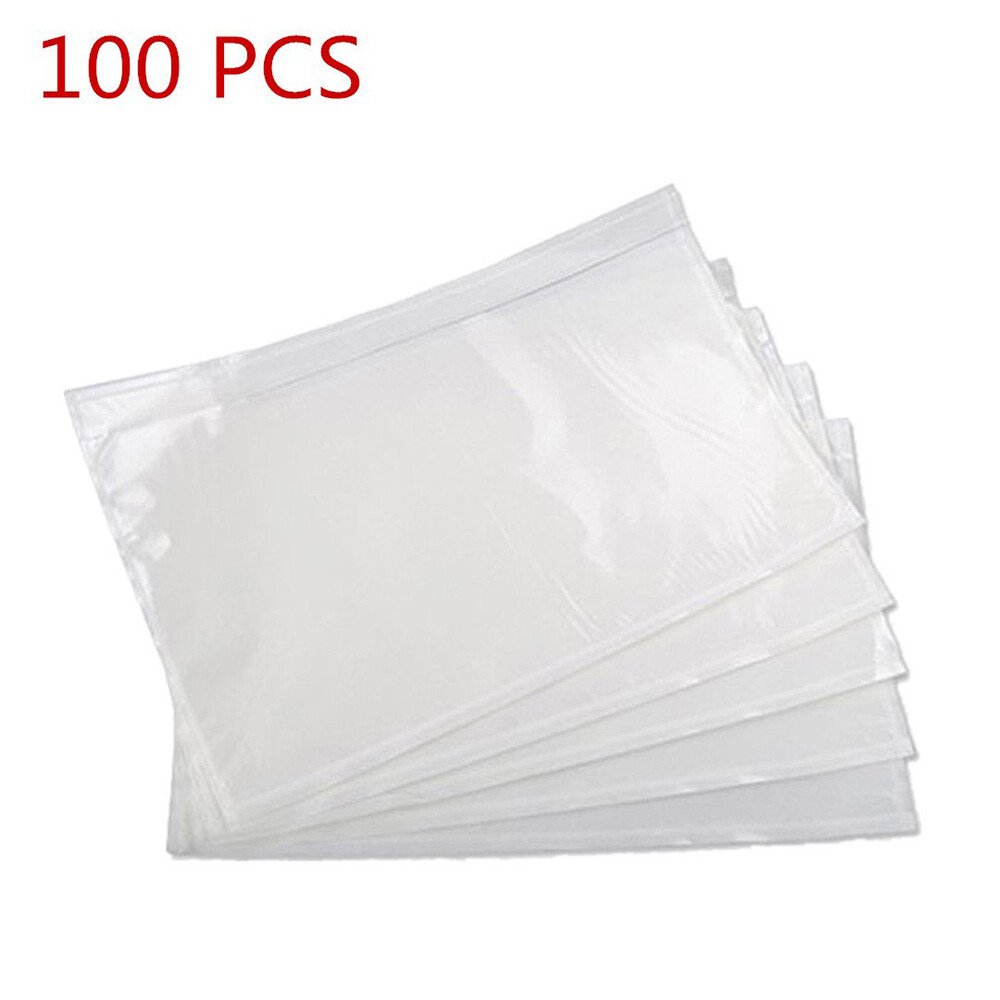 50-1000 Clear Adhesive Packing List Shipping Label Envelopes Pouches 7.5 X 5.5