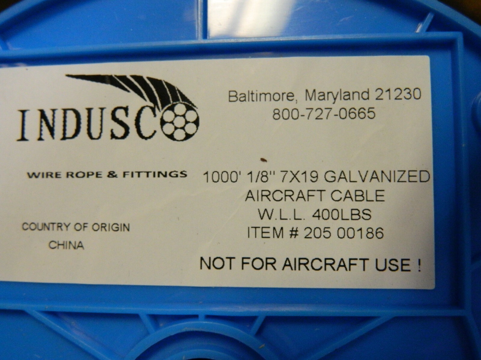WorkSmart 1/8″ Diam Galvanized Steel Wire Rope Approx 700 Ft 45701620