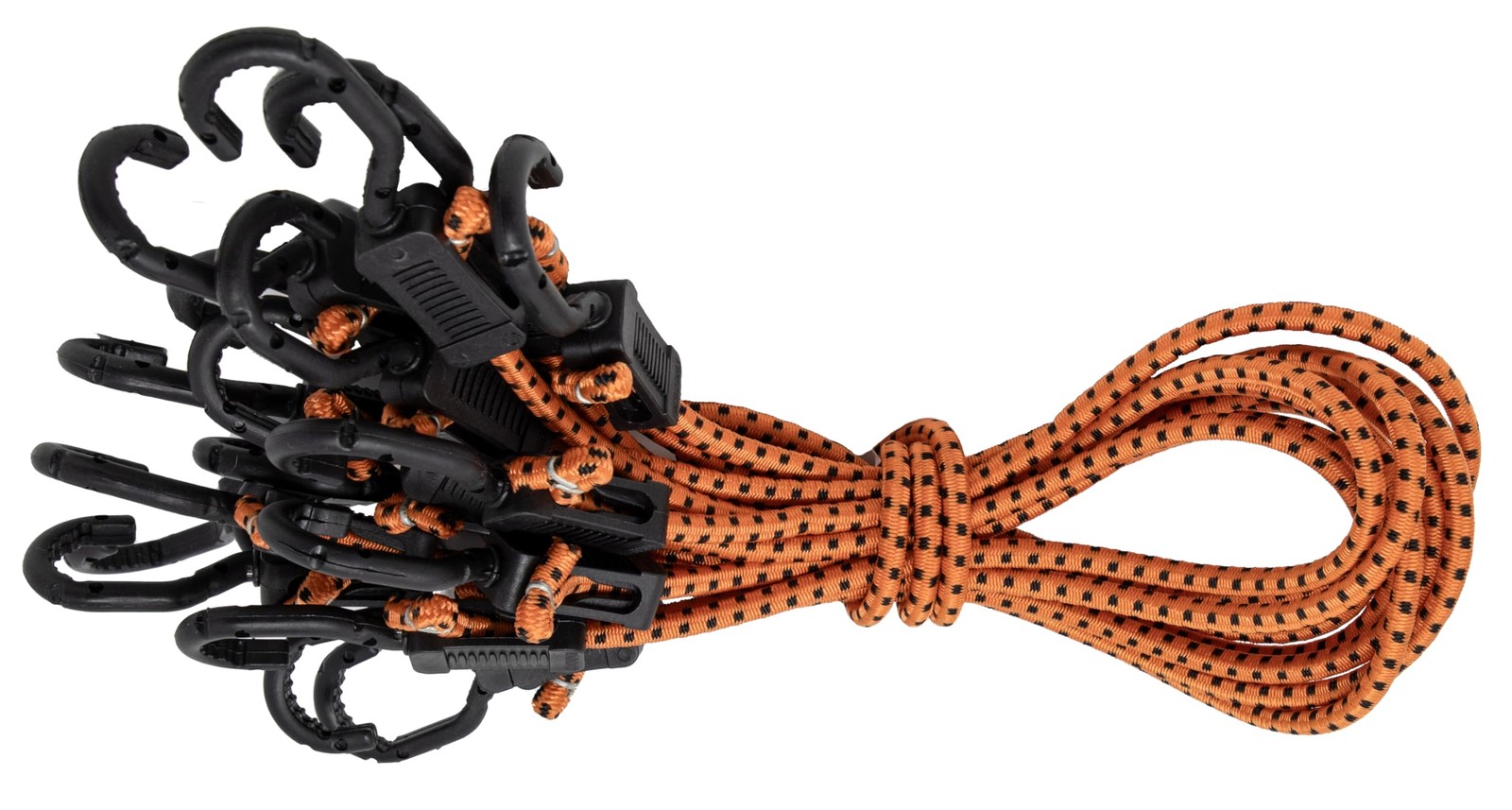 Mabc32 All Purpose Adjustable Bungee Cords With Hooks 32inch Orange/black 10 Cou