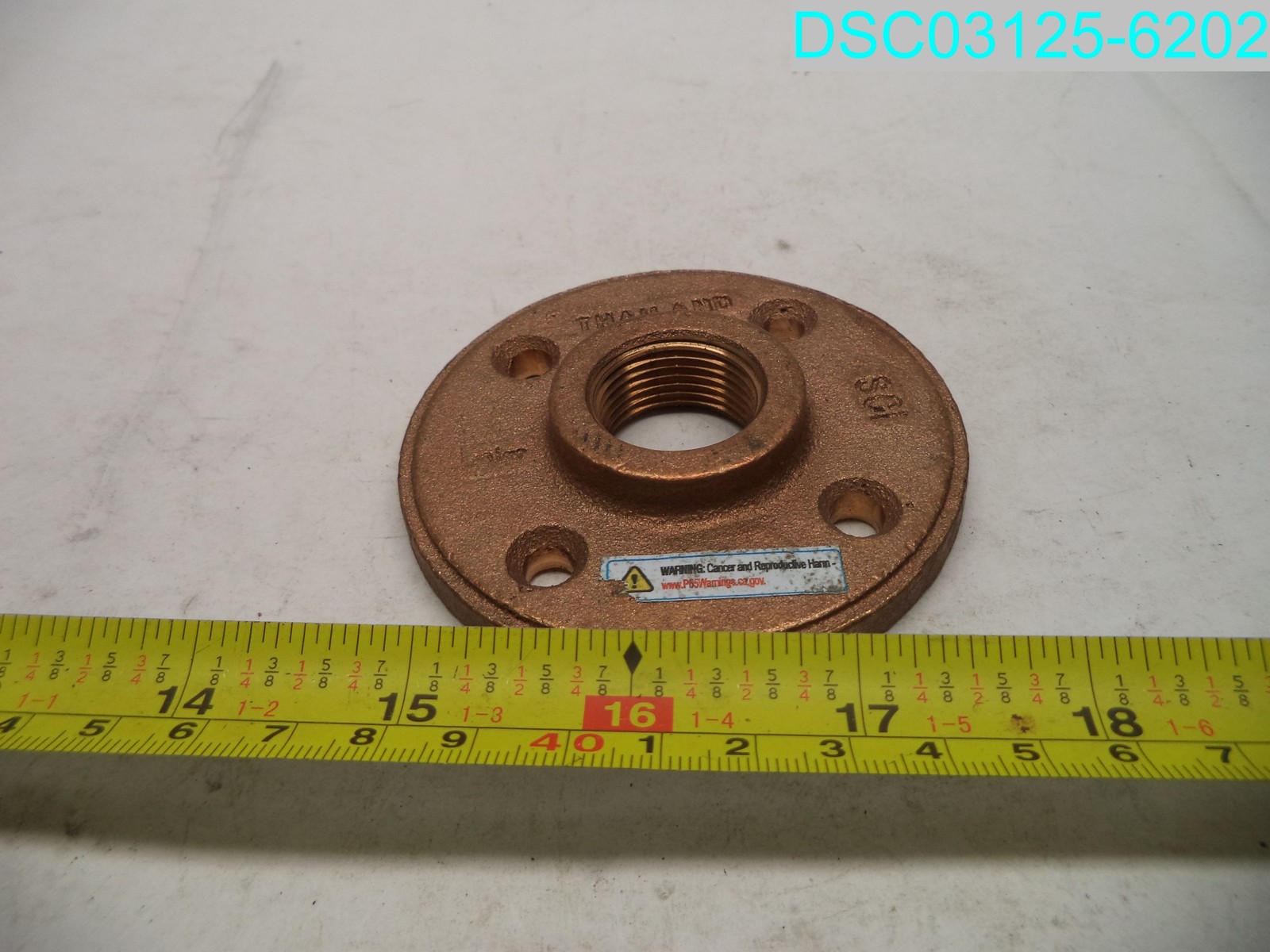 3/4″ Thailand Brass Floor Flange w/ Holes