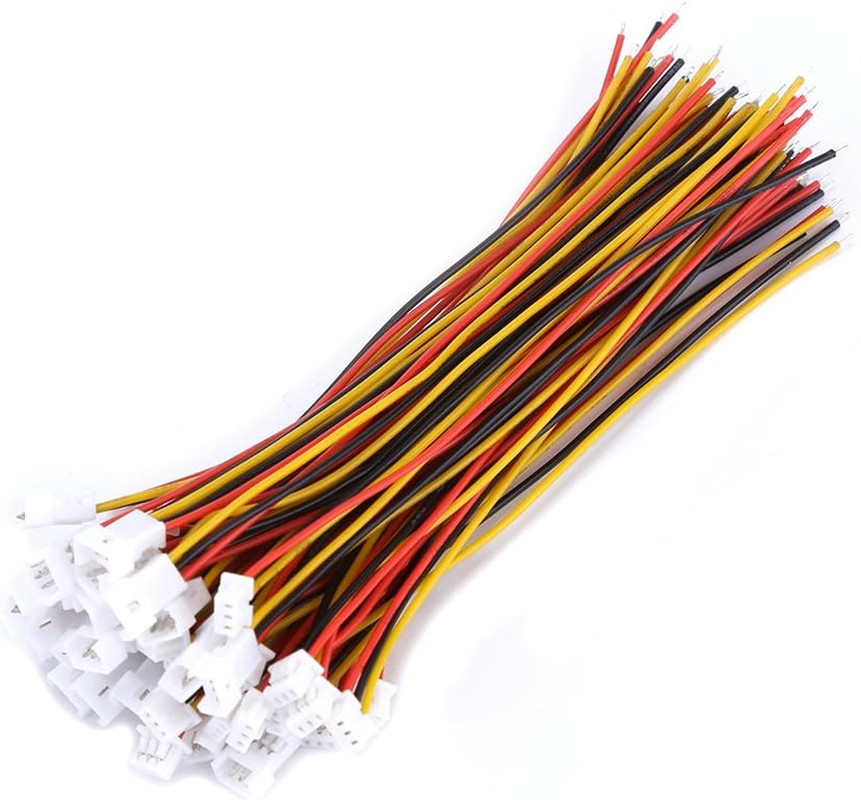 20Pcs/Pack Mini Micro JST 1.25Mm 3 Pin Connectors, Female Male Connector Plug, w