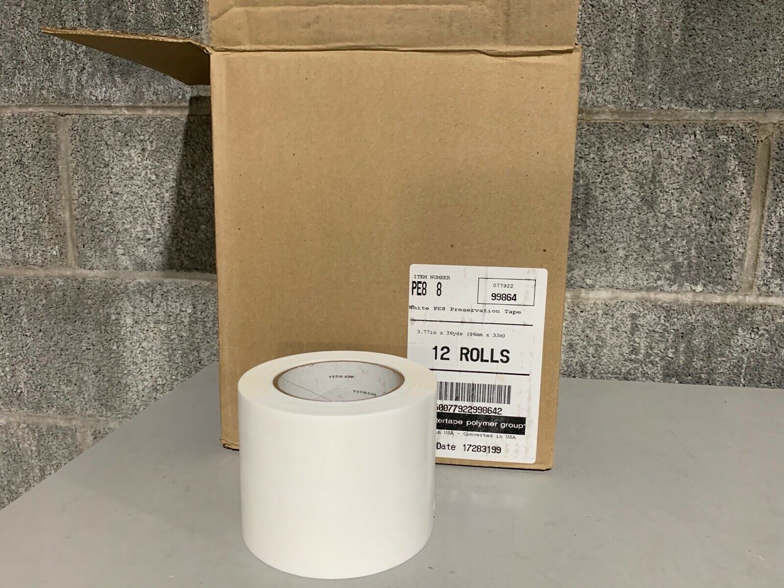 TWO (2) Intertape IPG White Polyethylene Tape PE8 3.77″x36yds Marine Hull Wrap