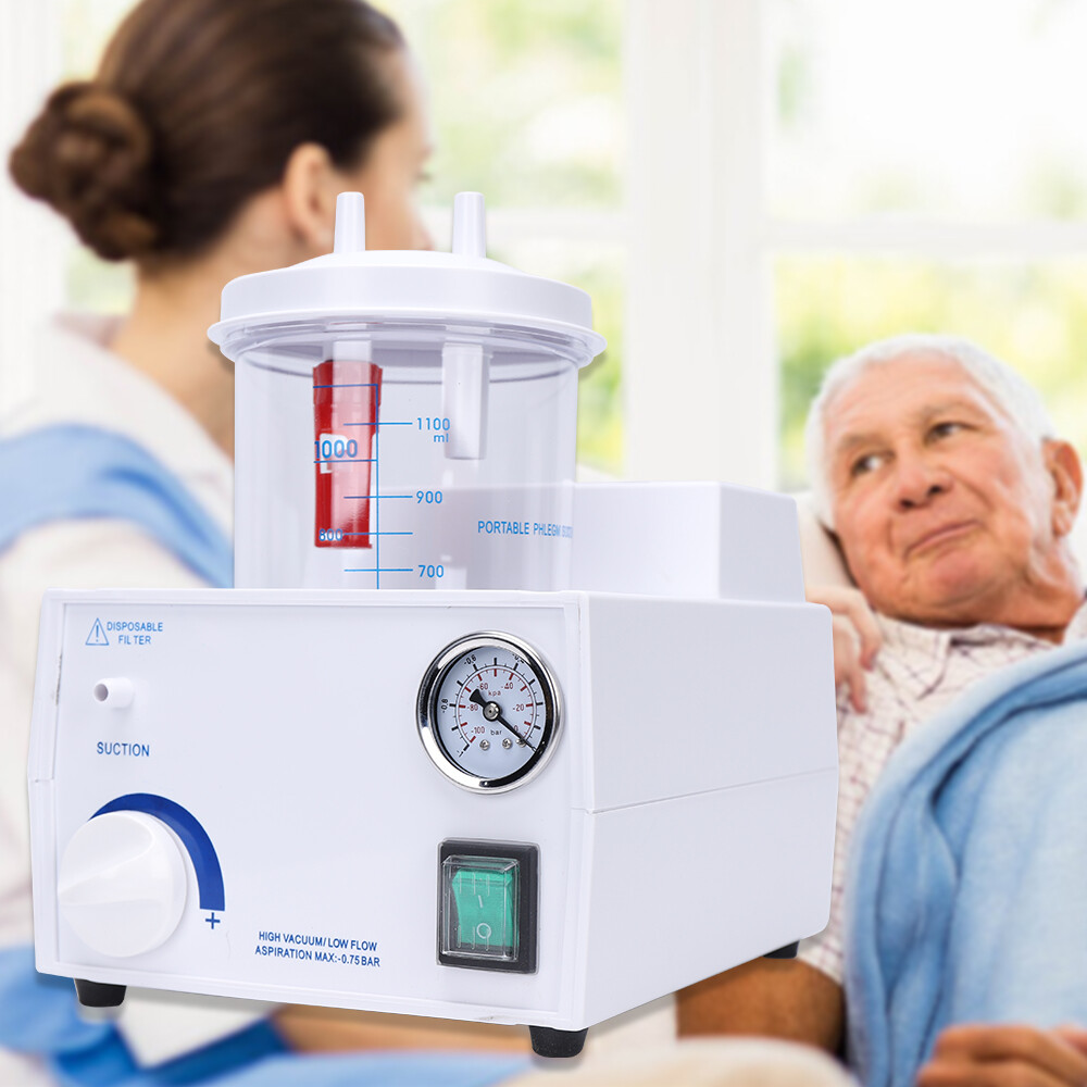 Vacuum Phlegm Quiet Suction Unit Portable Medical Emergency Aspirator Machine
