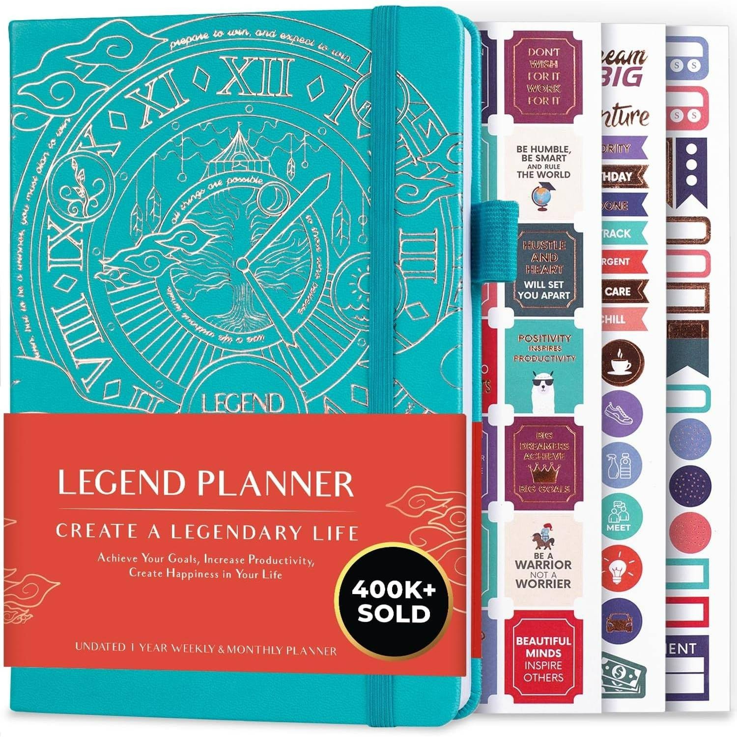 Legend Planner Weekly & Monthly Life Planner A5 (Turquoise)