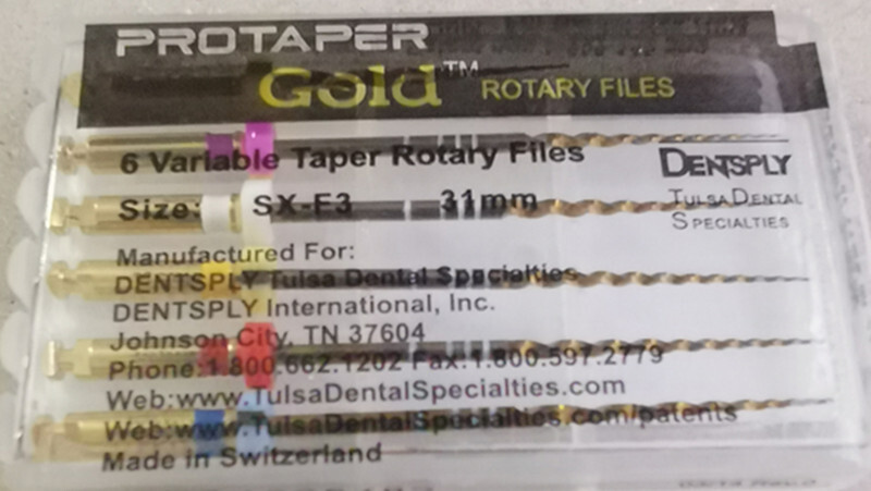 12 Packs Dentsply ProTaper Gold Rotary Files F1,F2,F3,S1,S2,SX-F3 21MM/25MM/31MM