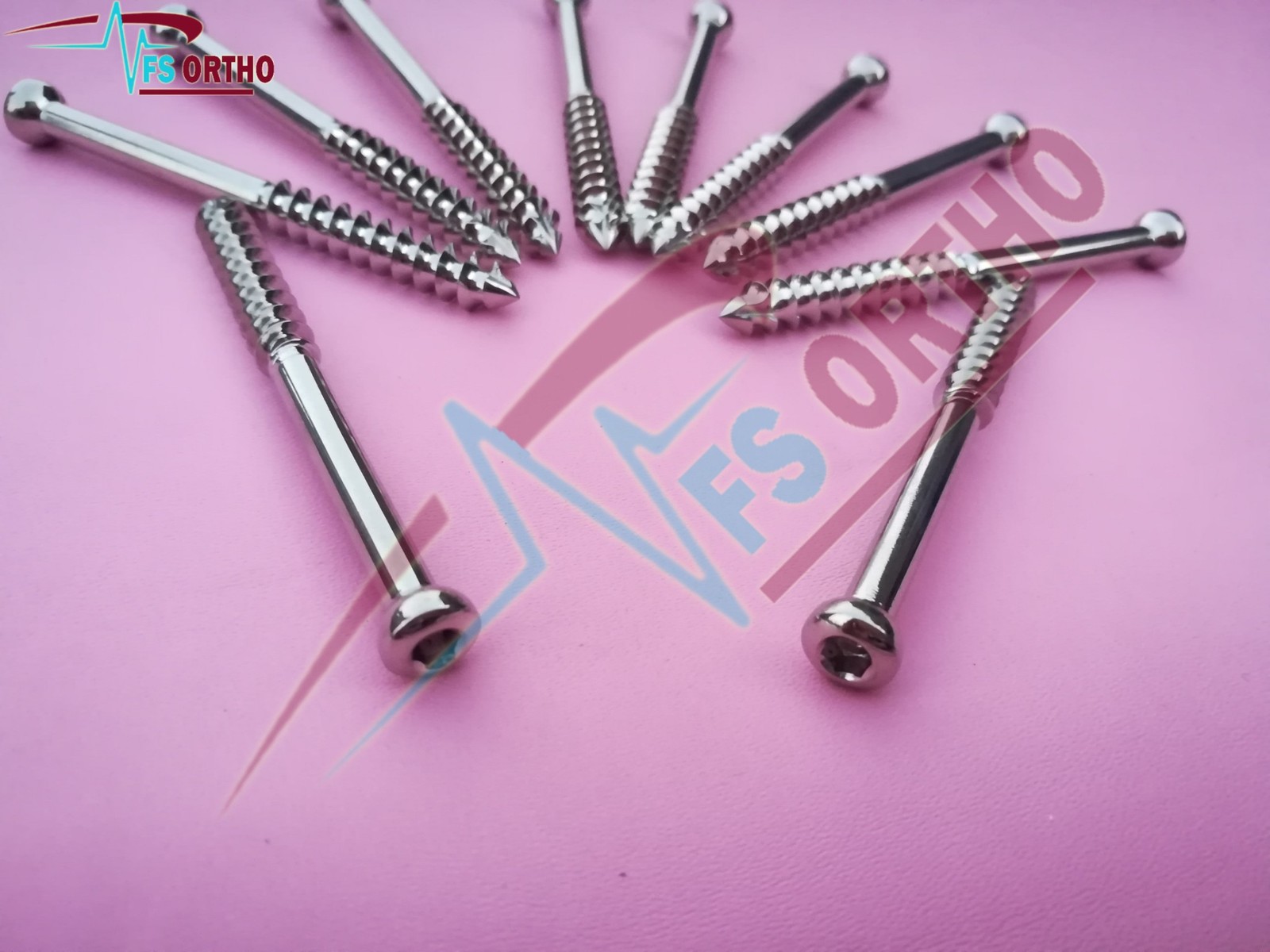6.5mm Cancellous Screws 16mm Thread 40-80 L 130 Pcs Set SS