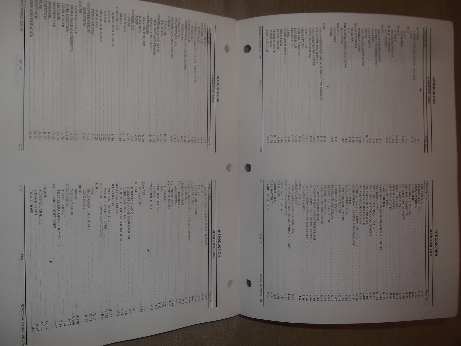 KOMATSU PC490LC-10 HYDRAULIC EXCAVATOR PARTS BOOK MANUAL S/N A40001-UP
