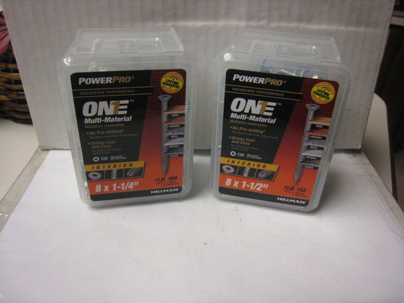 2 yes 2 PowerPro One Multi Material Steel 8 x 1 1/4″ Screw Pack: 1LB #116761