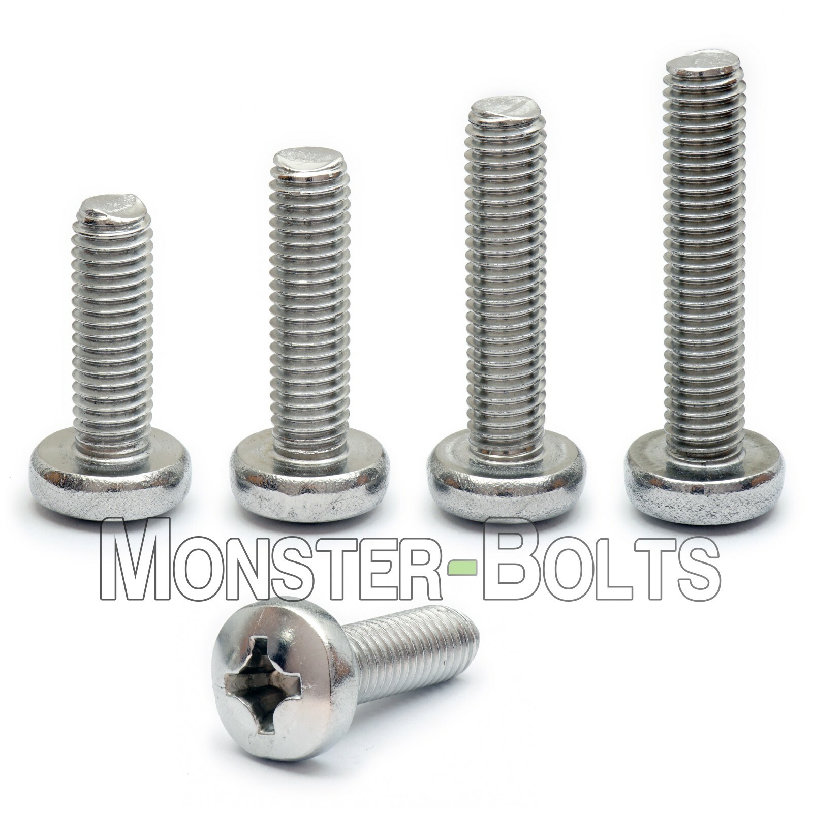 M2.5 Stainless Steel Phillips Pan Head Machine Screws, DIN 7985A Metric A2 18-8