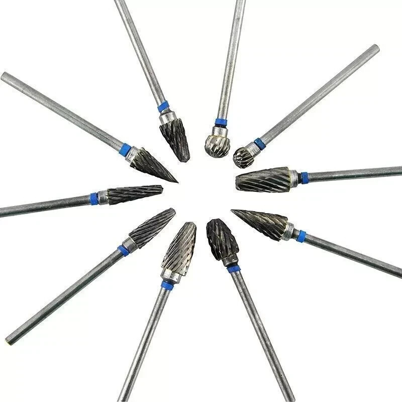 10 Pcs Dental Lab Polishing Bur Drills Tungsten Steel Carbide Burs Burrs 2.35MM