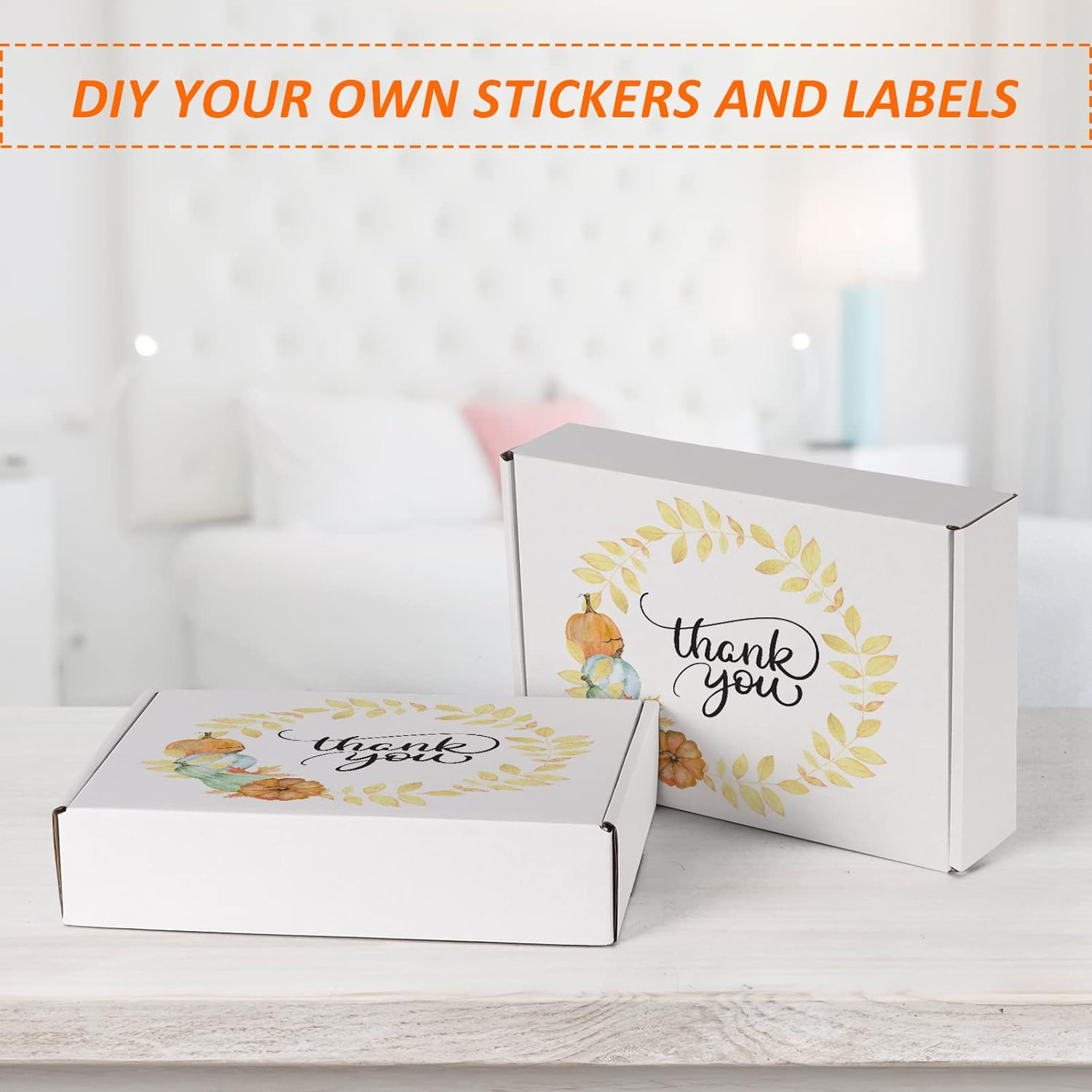 9X6X2 Inches Shipping Boxes Set of 50, White Corrugated Cardboard Box Literature