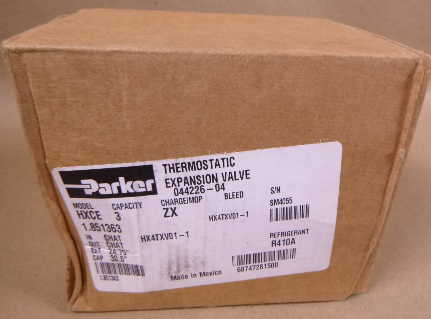 H4TXV01 TXV Kit Allied Parker 1.851363 Expansion Valve HXCE3ZX200