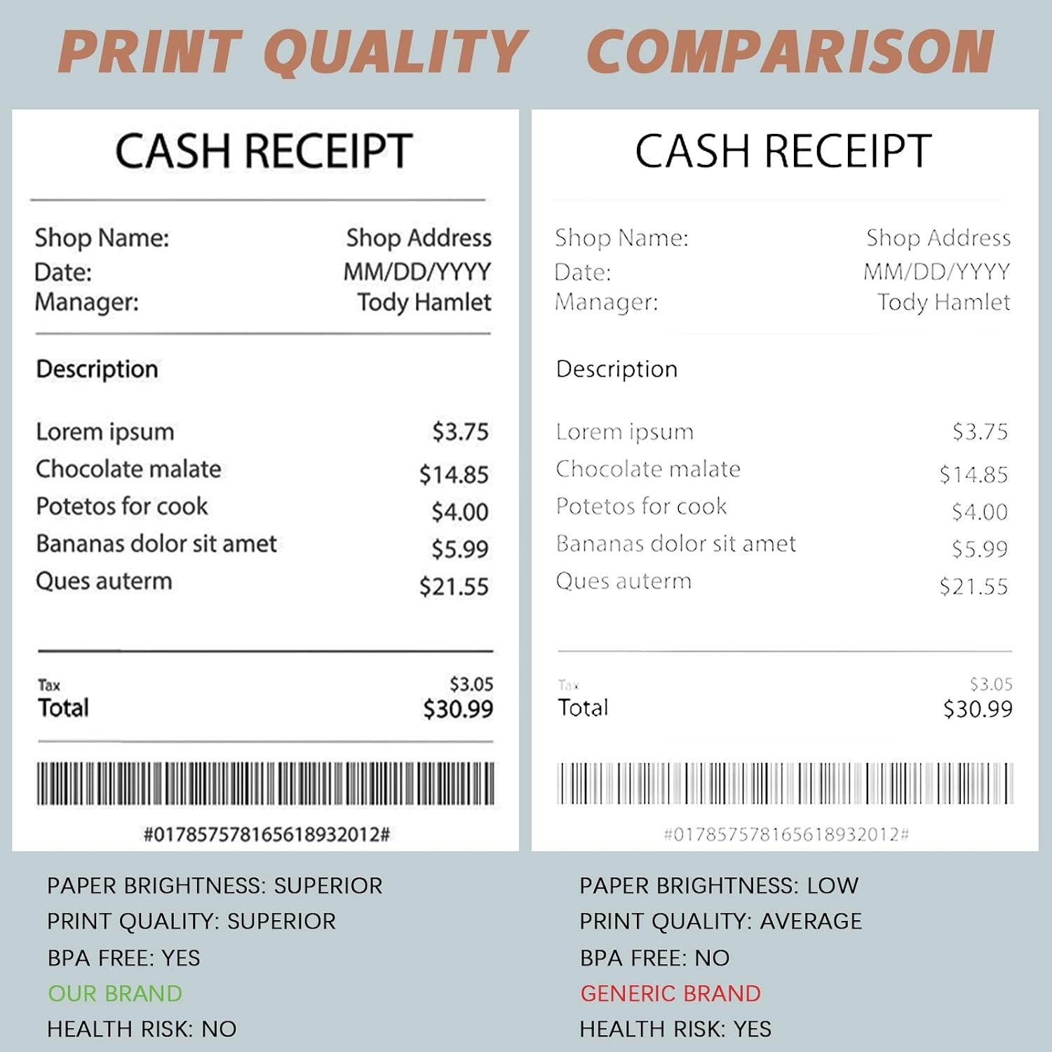 5 Rolls 2.25″x50ft Thermal Receipt Paper POS Cash Register