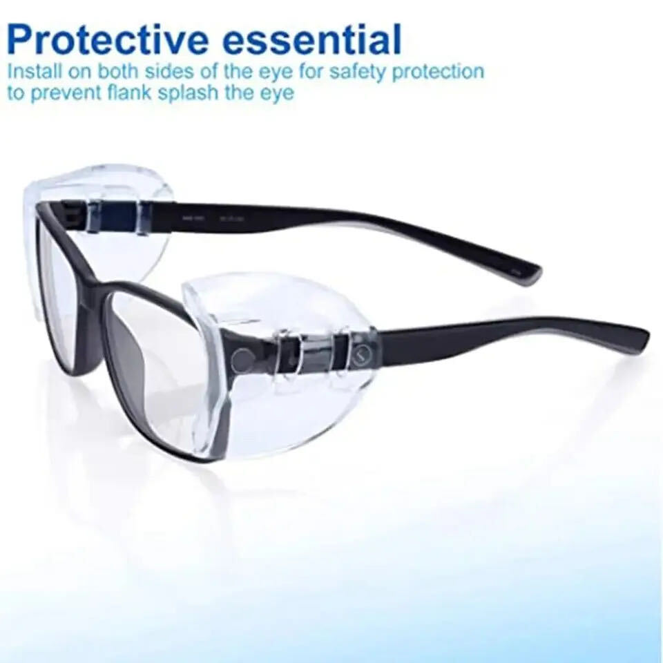 1~200 Pairs Side Shields For Eye Glasses Slip On Safety Glasses Shield Universal