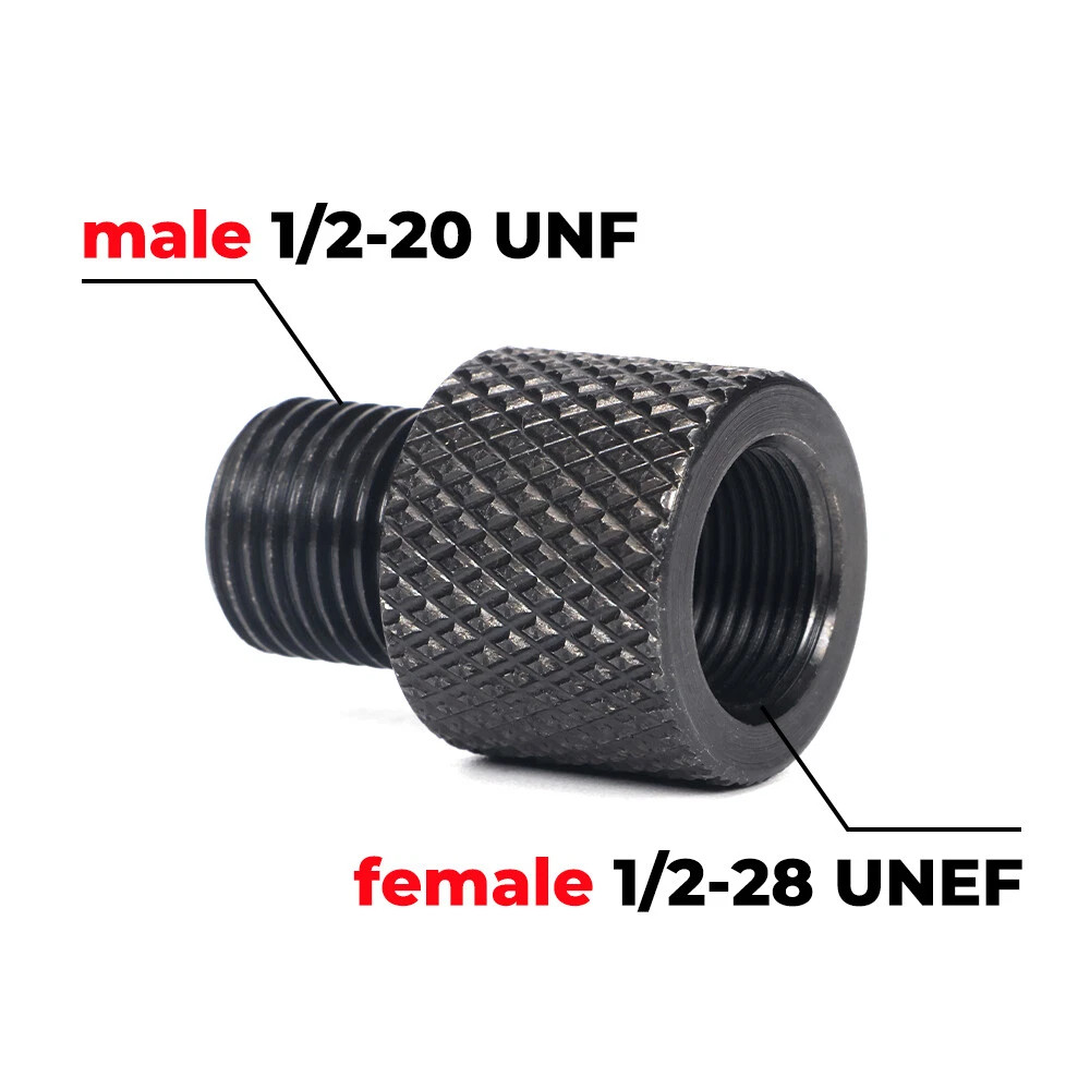 Female 1/2-20 Unf to Male 1/2-28 Unef or Male 1/2-20 to Female 1/2-28 Adapter