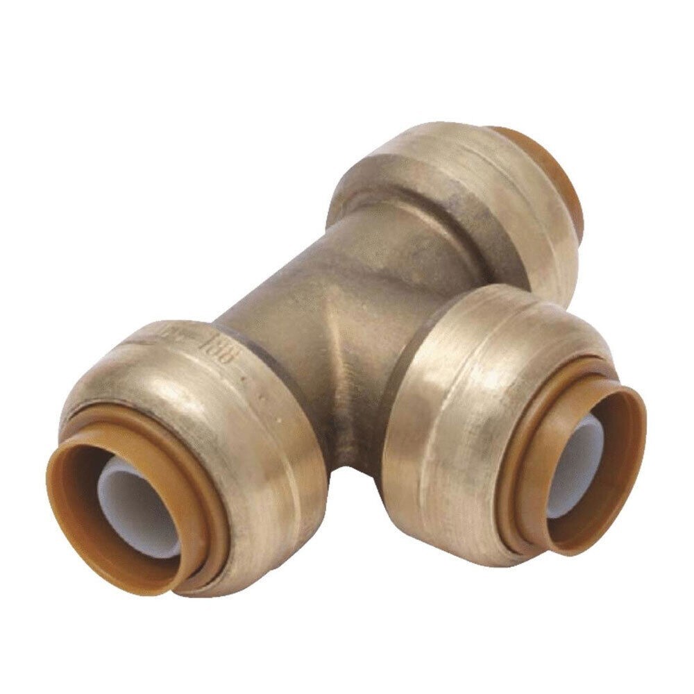 SharkBite 1/2 In. x 1/2 In. x 1/2 In. Brass Push-to-Connect Tee