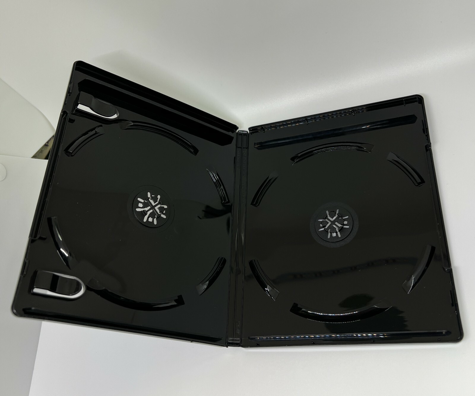 25 PCS NEW 11 MM 4K ULTRA HD BLACK DOUBLE DVD CASE WITH BOOKLET CLIPS, RP2B