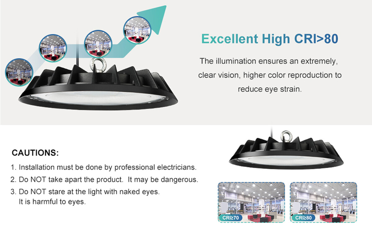 10Pcs 300W UFO Led High Bay Light Commercial Industrial Factory Shop Light 5000K