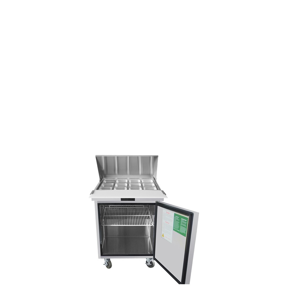 Atosa MSF8305GR 27″ Mega Top Salad Sandwich Prep Station Table 12 Pan, 8 Cu.Ft.