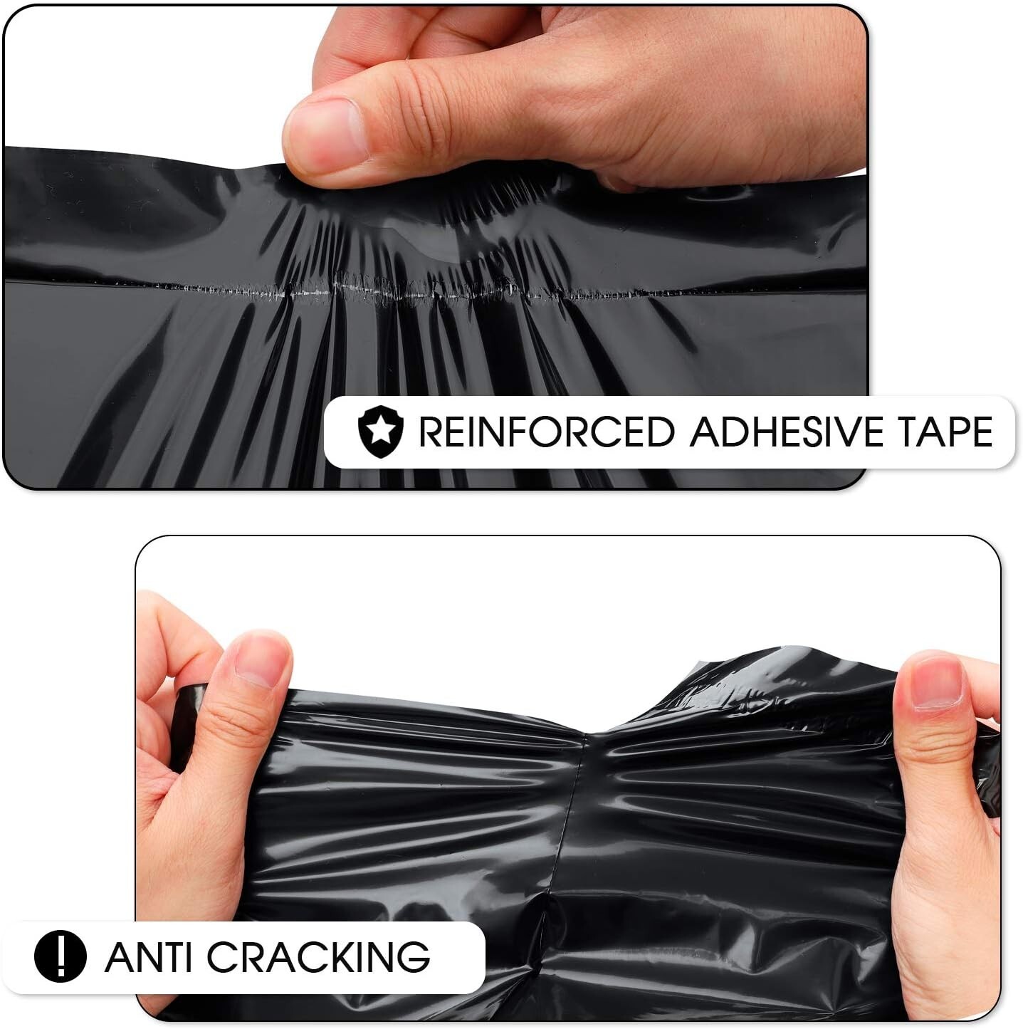 Poly Mailers Shipping Bags Mailing Envelope Large Package Bag 14.5×19″ 200 Black