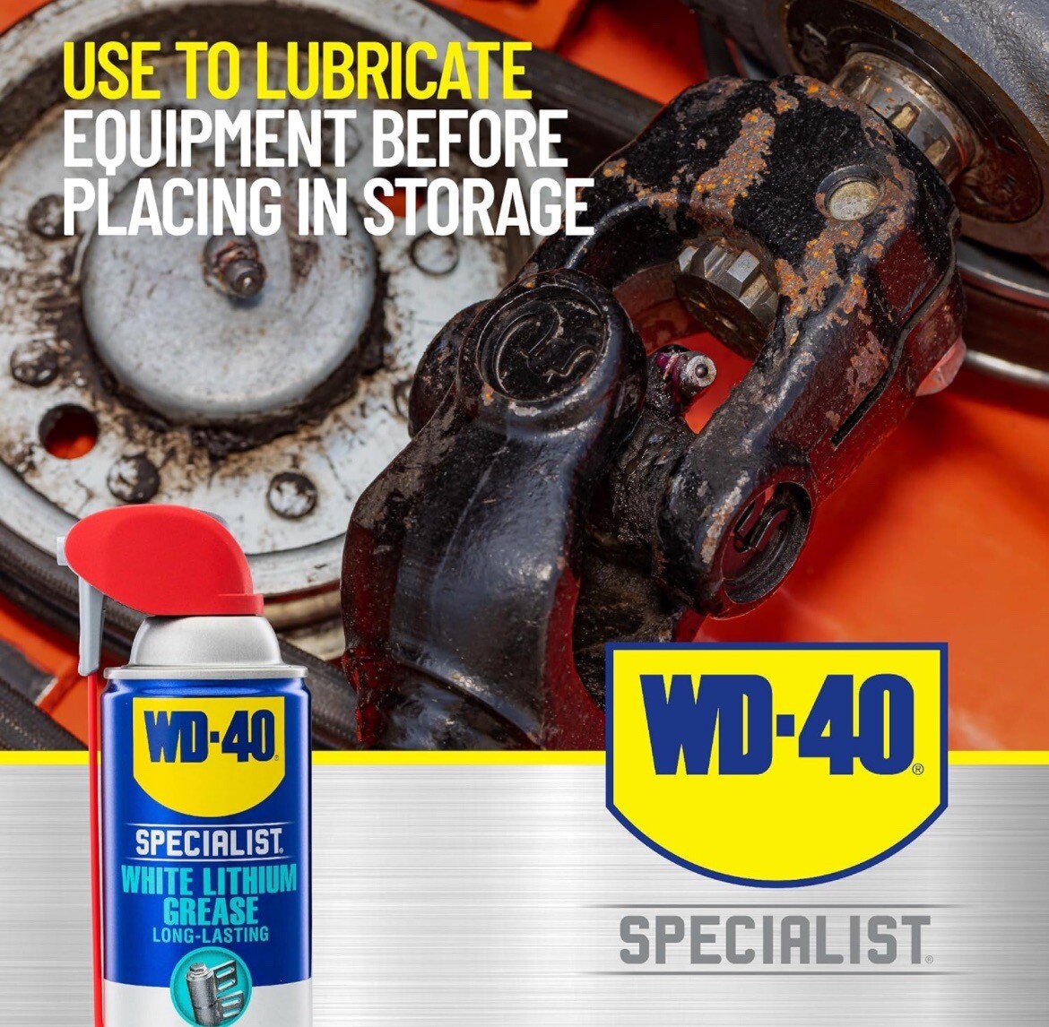 WD-40 Specialist Protective White Lithium Grease Spray with SMART STRAW, 10 OZ