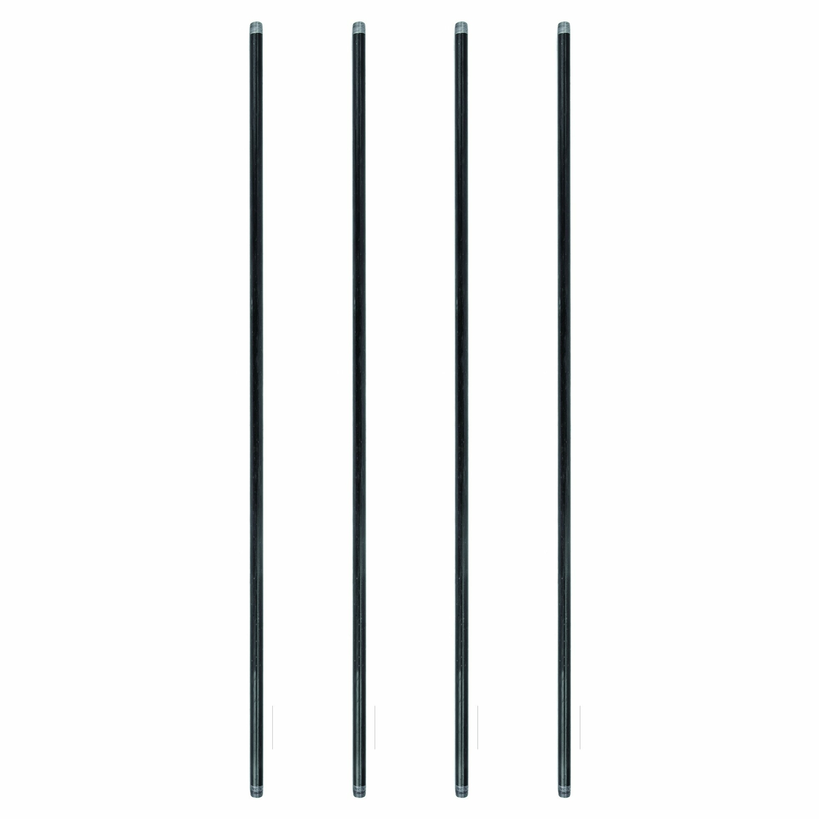 1/2 in. X 48 in. Black Pipe 4 Pack