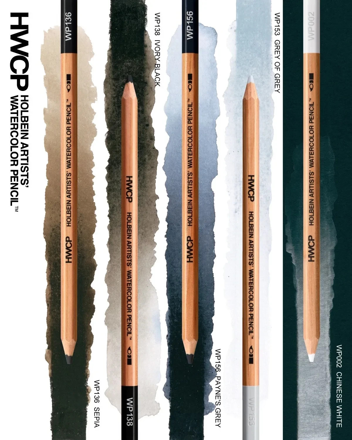 Time Sale Holbain Artist Watercolor Pencils 50 Full Colors Set Japan New