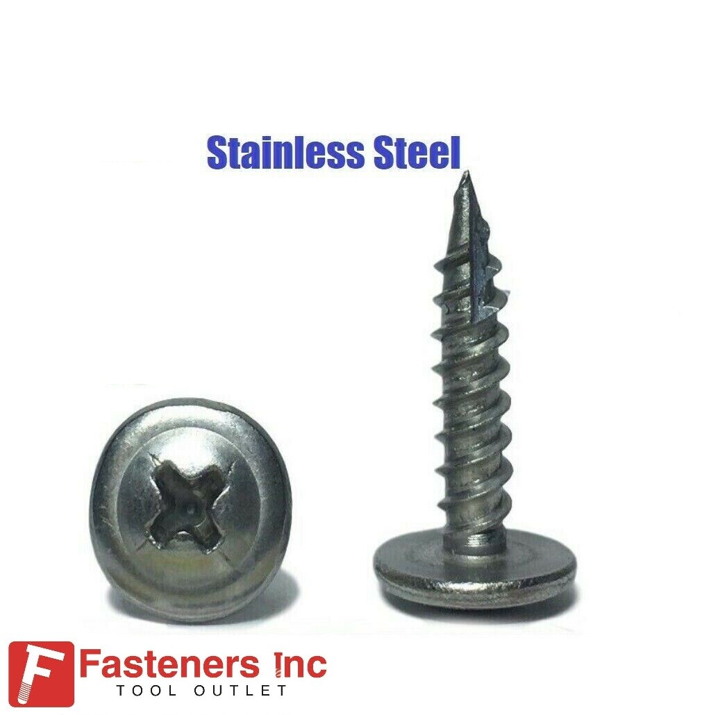 #8 x 3/4″ Stainless Steel Phillips Modified Truss Head Lath K-Lath Screws Sharp