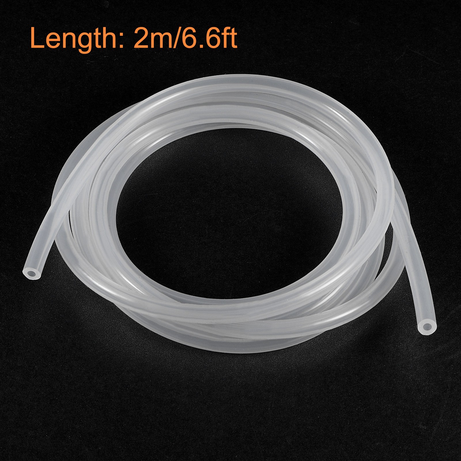 Clear Silicone Tubing 1/8″(3.2mm) ID 1/4″(6.4mm) OD 1/16″ Wall 6.6ft Flexible