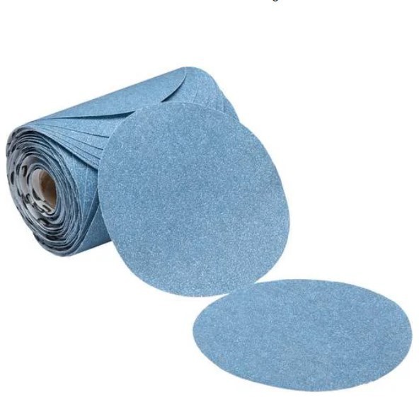 180 Grit 6 Inch Discs On a Roll PSA Blue Sticky Back Sanding Sand Paper 100 Pack