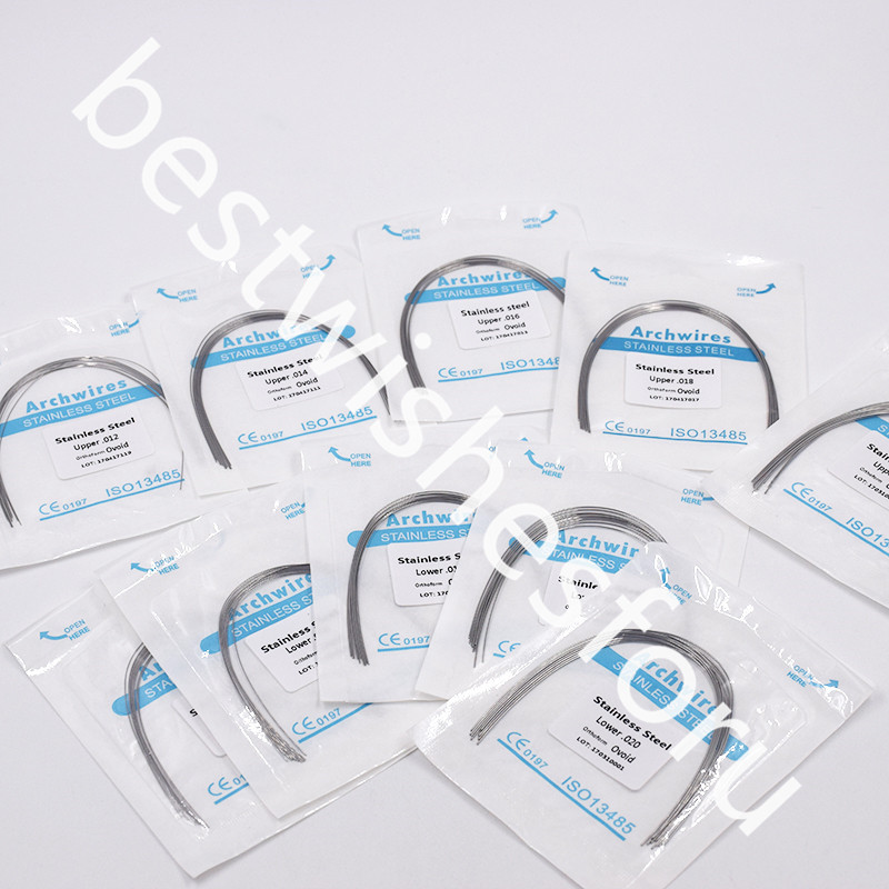 100x 10 Bag Dental Ovoid Stainless Steel Round Arch Wire 012-020 Upper Lower Opt