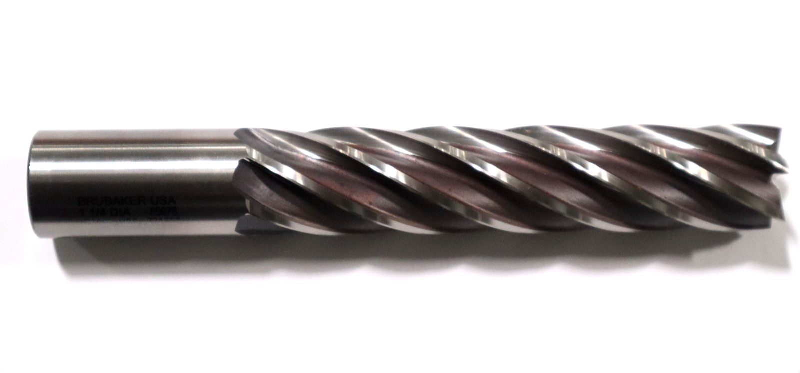 BRUBAKER, 1-1/4″ HSS, 6.0″ LOC, 6 FLUTE, 30° HELIX ENDMLL 80078-00-B