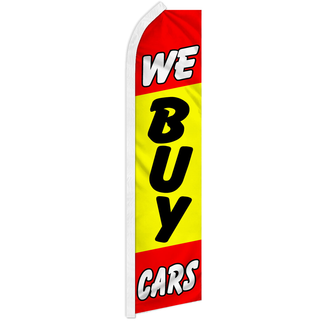We Buy Cars Advertising Swooper Flutter Flag Dealership