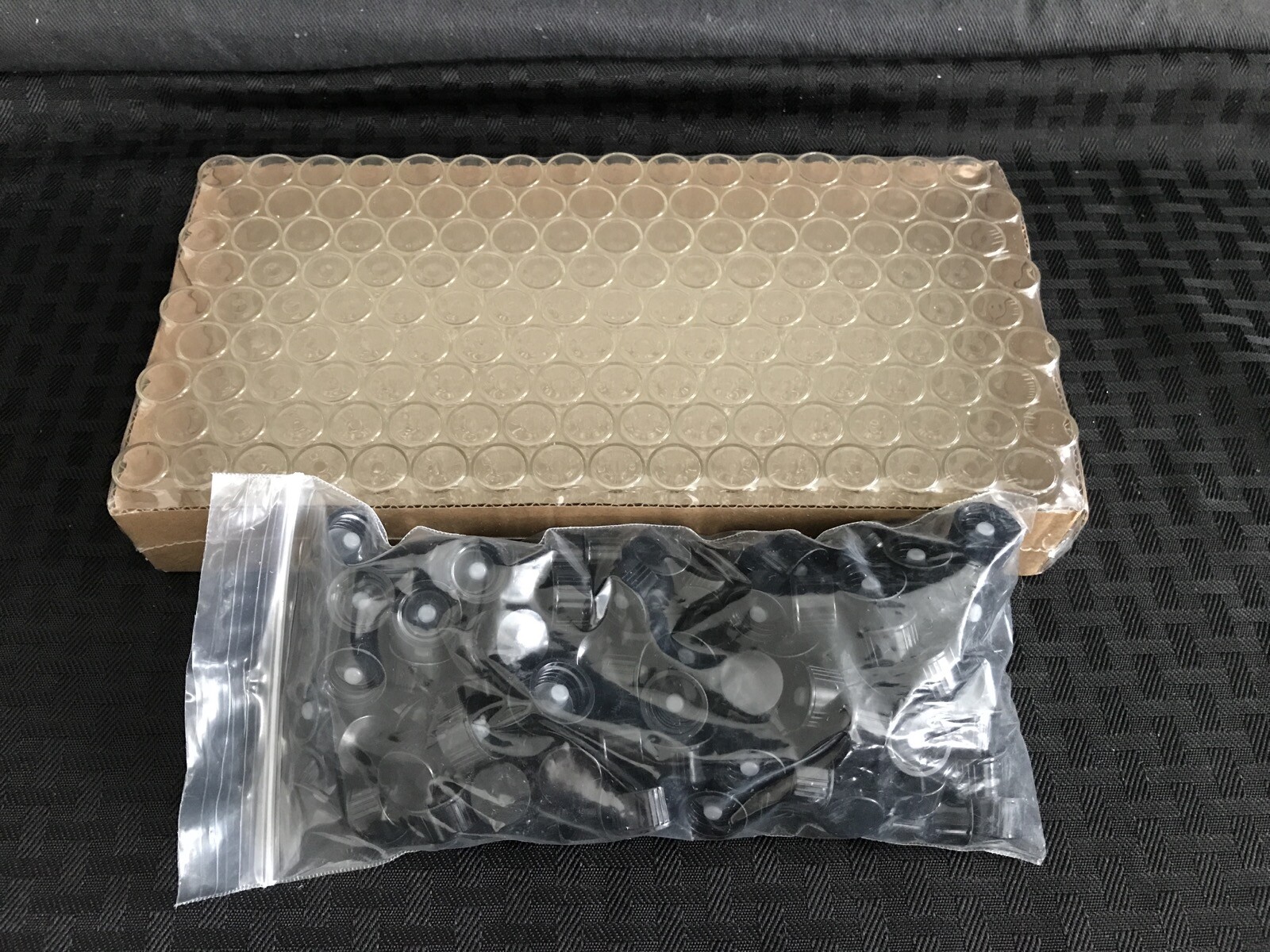 New (144Pc) Clear Glass 4mL 1-Dram Sample Vials 13-415 Phenolic Cone Screw Caps
