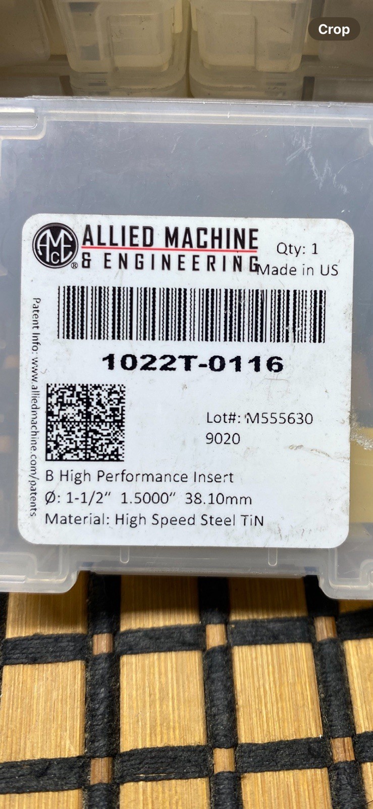 Allied Machine 1022T-0116 HSS Spade Drill Insert: 1-1/2″ Dia, Seat B, 130� Point