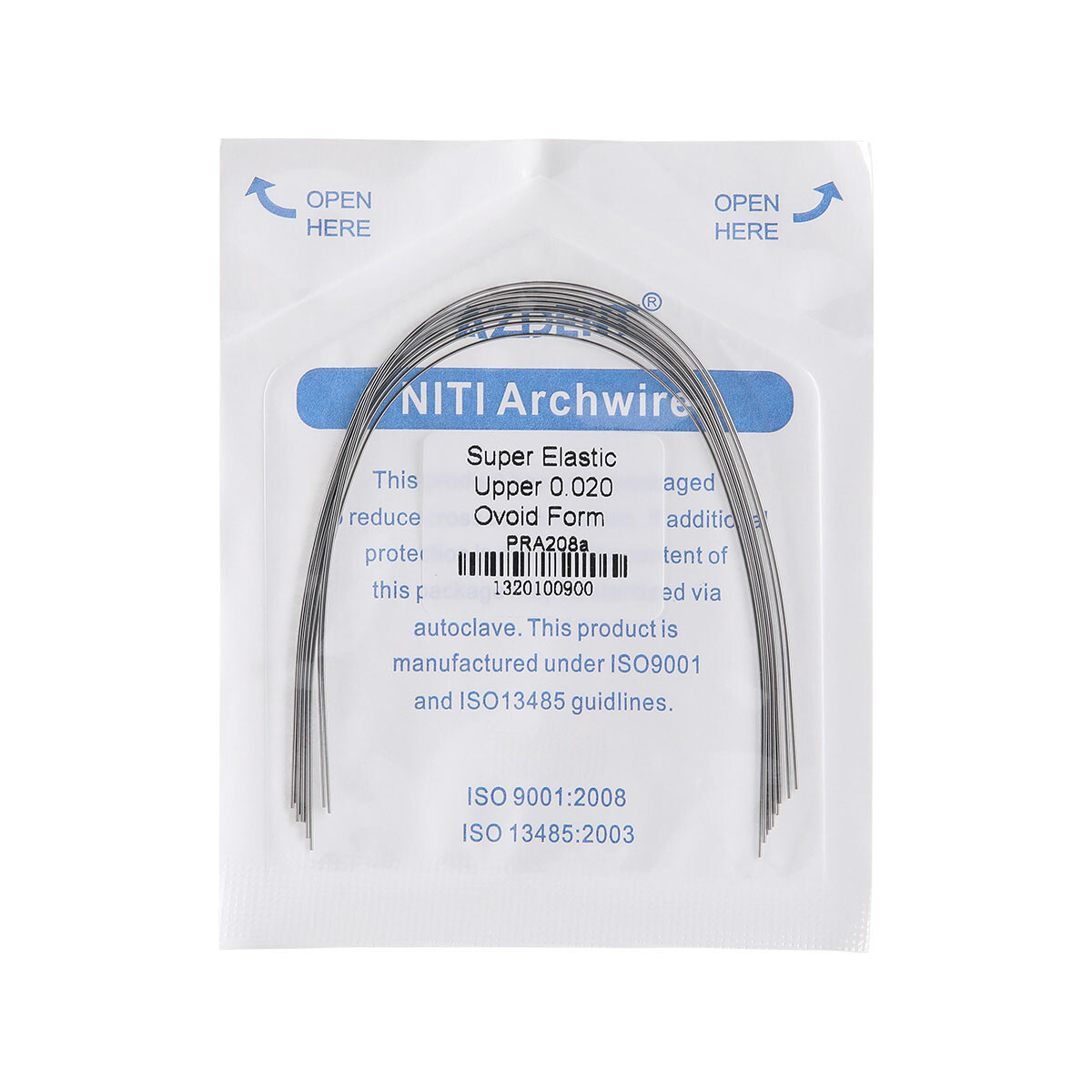 AZDENT Dental ortodónico alambre de arco Ni-Ti redondo rectangular natural Ovoid