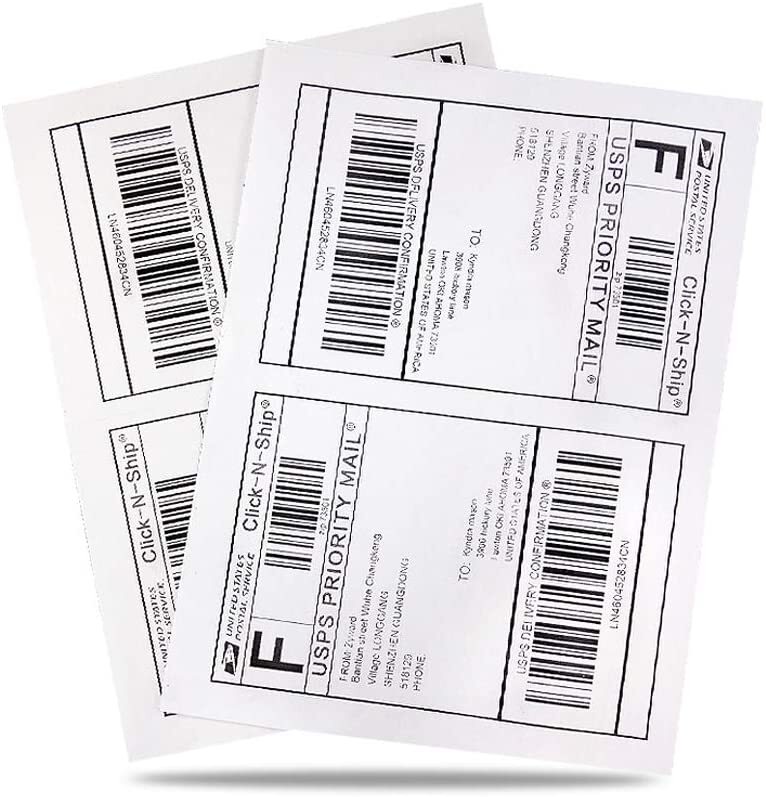 USA 50-40000 Adhesive 8.5×5.5 Shipping Labels FBA Ebay Mailing Label 2 Per Sheet