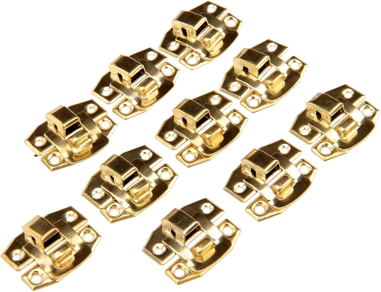 10Pcs Antique Brass Decorative Hasp Latch with Screws for Wooden Box Jewelry …