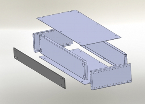 2U DIY All Aluminum Par Metal Rackmount Chassis Enclosure 12-19153N