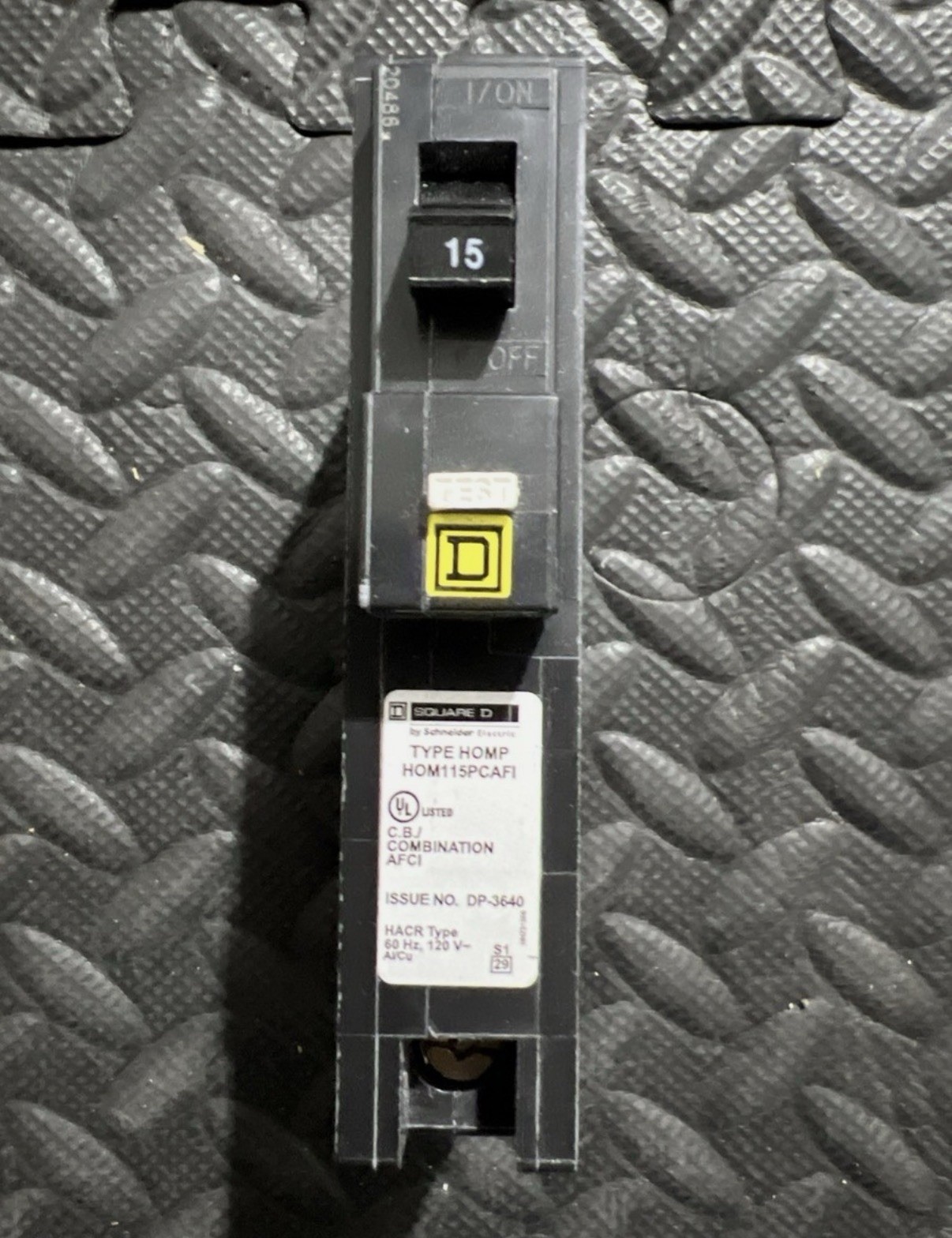 square d arc fault breaker 15A Plug On Circuit Breaker
