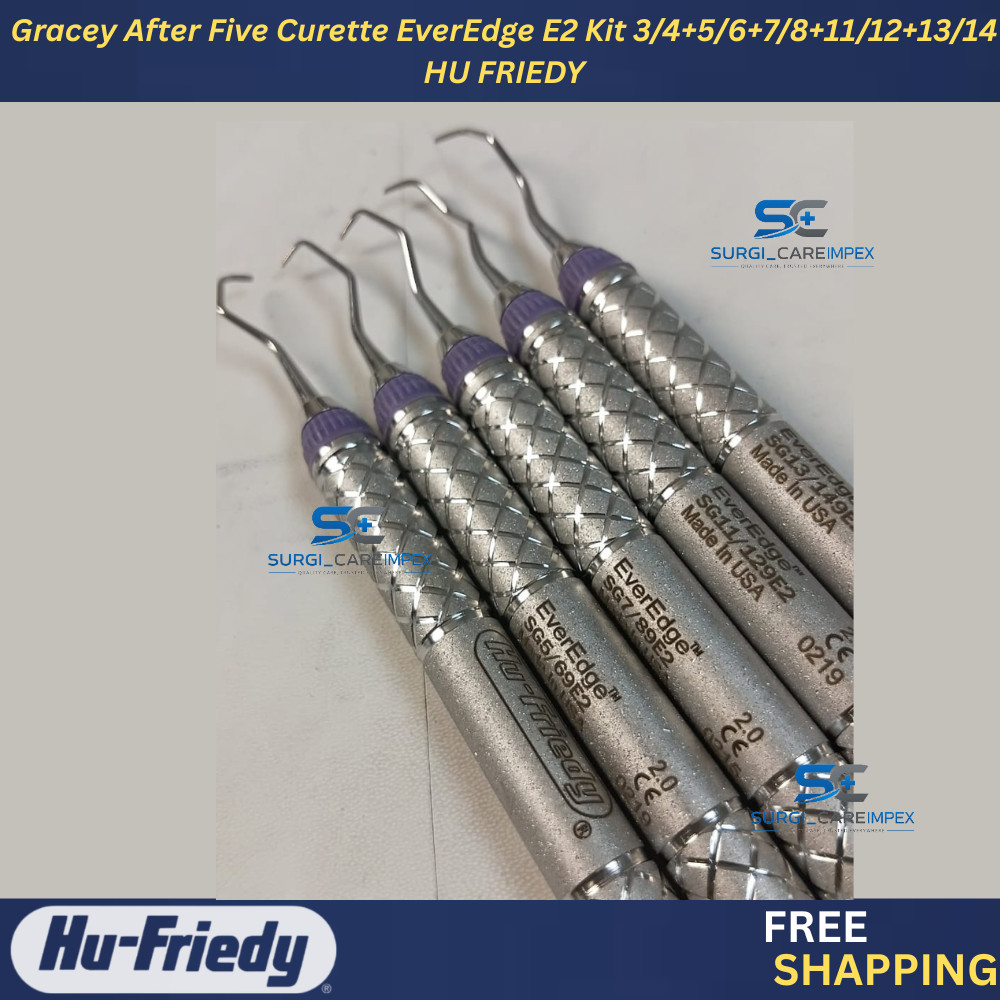 Gracey After Five Curette EverEdge E2 Kit 3/4+5/6+7/8+11/12+13/14 HU FRIEDY