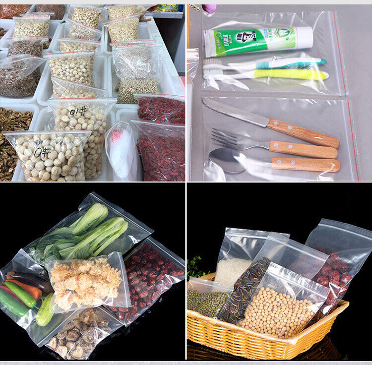 All Size Clear Reclosable Seal Bag Plastic Poly Zip Lock Bags Zipper Baggie 2Mil