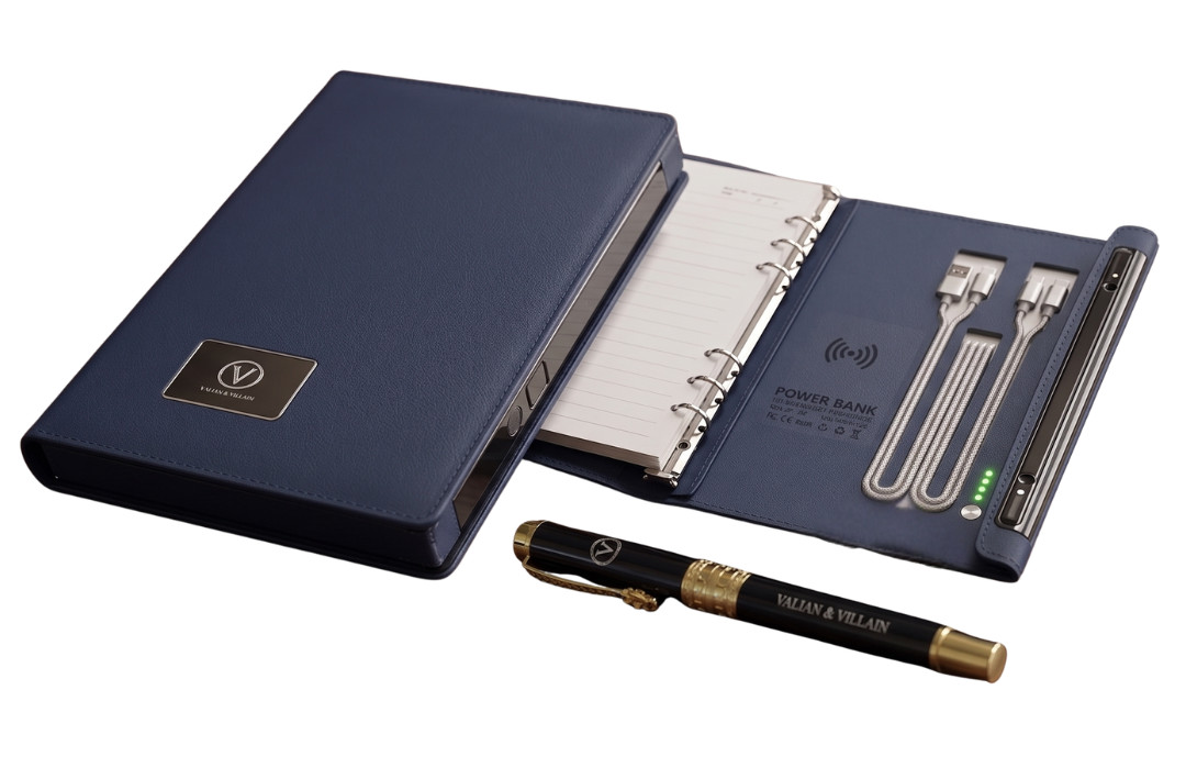 Smart Fingerprint Diary with 8000mAh Power Bank & a Pen – 160 Pages, Portable