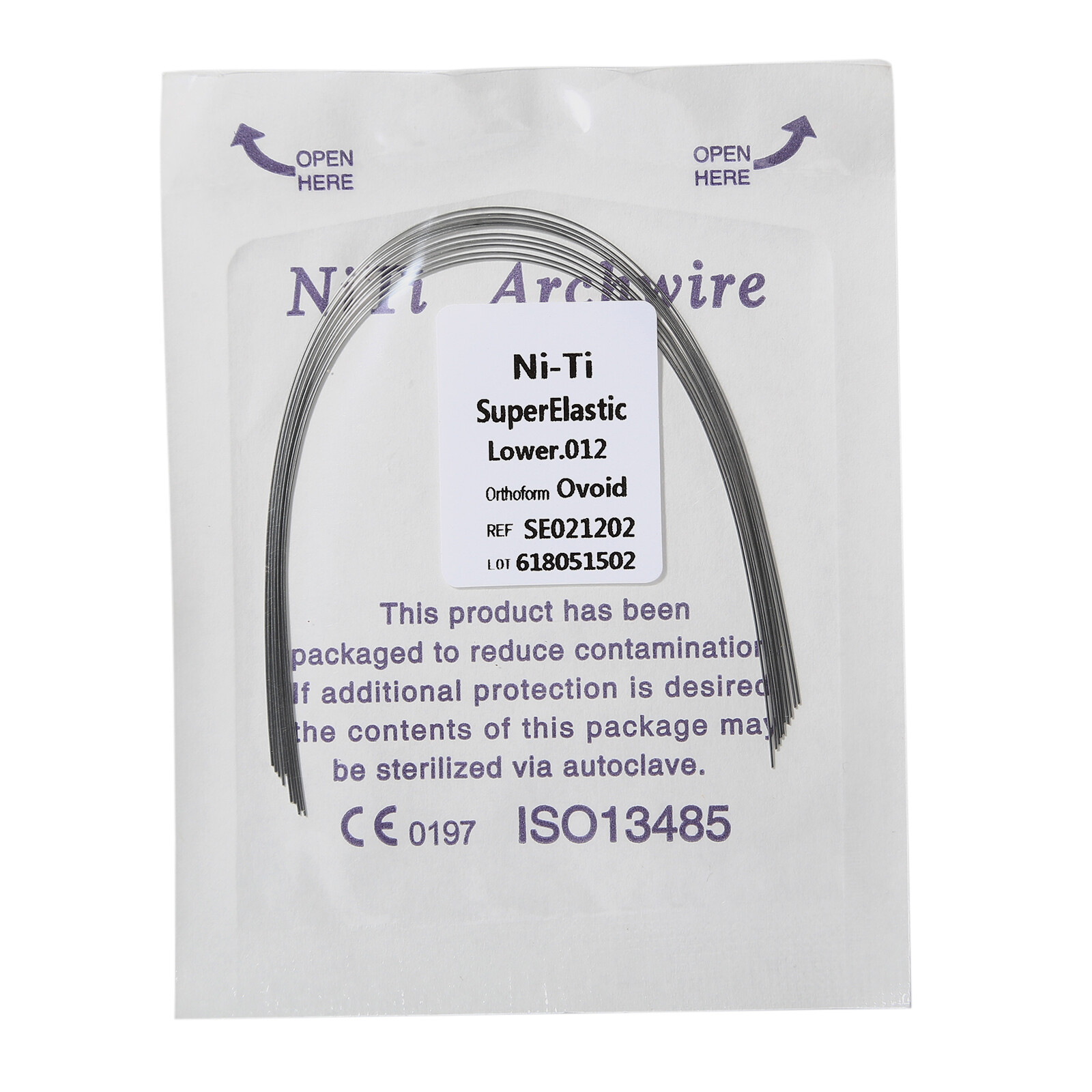 10pcs/pack Dental Orthodontic Super Elastic Niti Arch Wire Round Ovoid Form USA