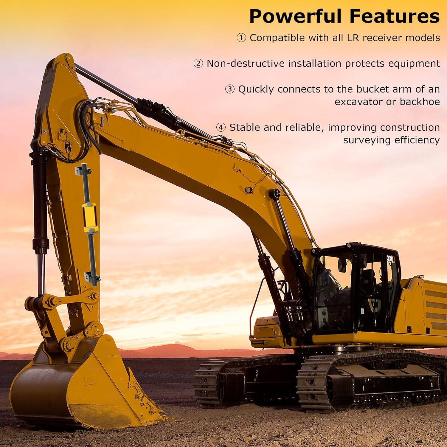 Magnetic Mount for LR Receivers,Fit for Flatback Dozer Blades,Backhoes,Excavator