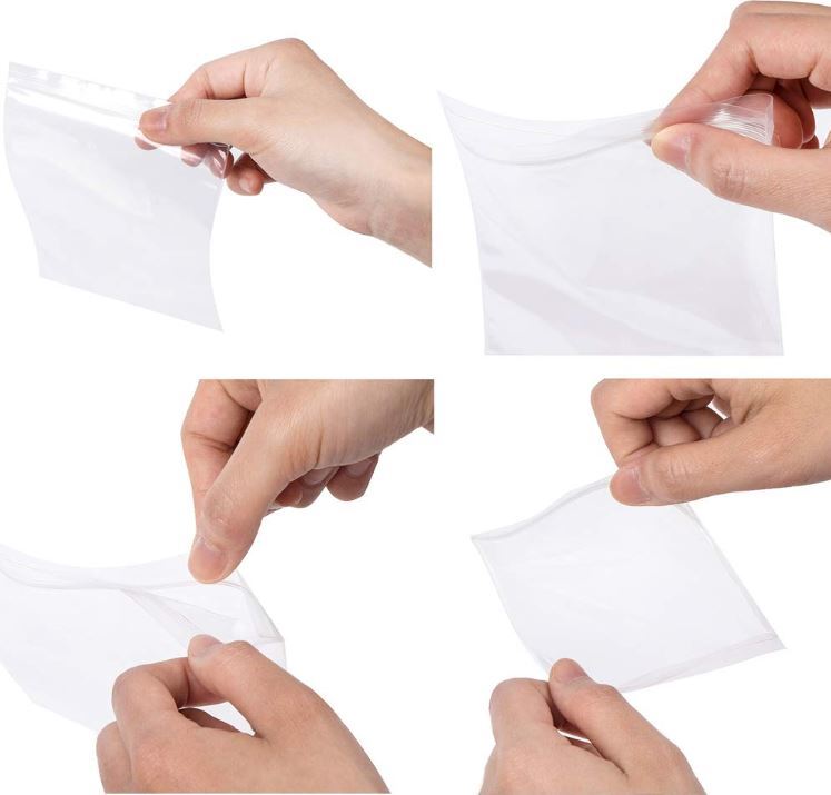 1000 4×4 Reclosable Resealable Clear Zipper Poly Plastic Bags 2Mil 4″ x 4″ in