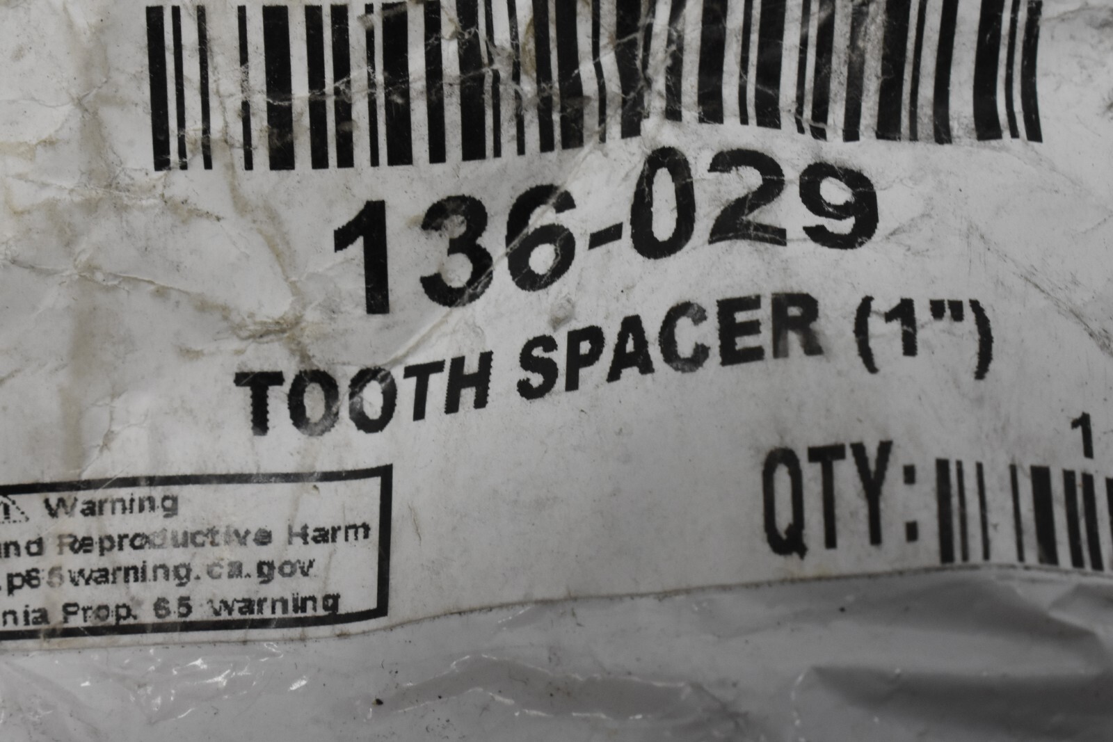 Ditch Witch Genuine OEM 136-029 Tooth Spacer 1″